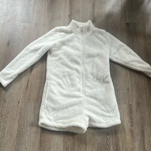 Aerie White Teddy Romper